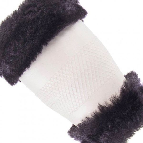 Чехол руля Меховый М 37-39 см Черно-Каштановый (VLOD-F95 BK/MRN M) VLOD-F95 BK/MRN M фото