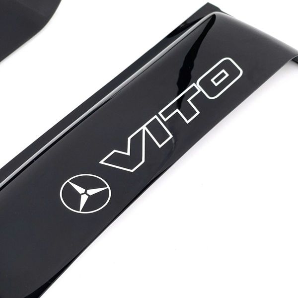 Дефлекторы окон ветровики Mercedes Vito 2003-2015 W639 Широкие 10 см Скотч 3M Voron Glass VM31103 фото