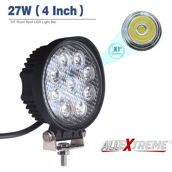 Додаткова LED фара &Oslash; 147x150x73 mm 27W (3W*9) 10-30V Далекий Spot 1 шт (2701) 44240 фото