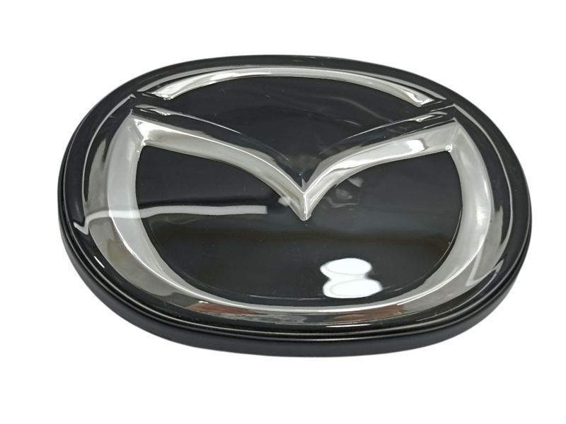 Эмблема решетки Mazda 3 (2010-2011г) черная Хром 141х111 мм под стеклом (на направляющих) 95886 фото