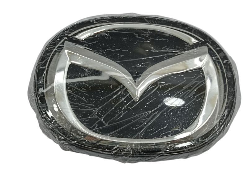 Эмблема решетки Mazda 3 (2010-2011г) черная Хром 141х111 мм под стеклом (на направляющих) 95886 фото