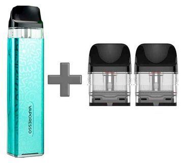 Багаторазовий Pod-Набір Vaporesso Xros 3 Mini 1000mAh 2 мл (Картриджів 1 ОМ 3 шт) Aqua Green Бірюзовий 66718 фото