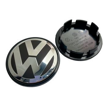 Колпак колеса Volkswagen Черный серебро пластик 1 шт 65 мм OEM 3b7601171 (колпачок, заглушка) 94622 фото