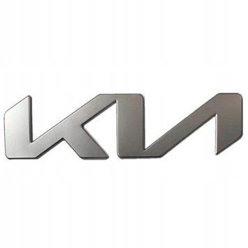 Емблема-напис Kia NEW GRAY 130x30 мм металева на скотчі (заводська) 88583 фото