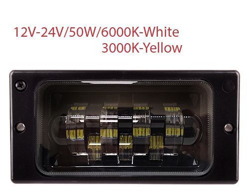 LED Протитуманні фари для Ваз 2110-14 W/Y 12-24V 40W 4LED 3000K 6000K Білий Жовтий Світло 2 шт (LD-519 L2-WY-LED) 2191 фото