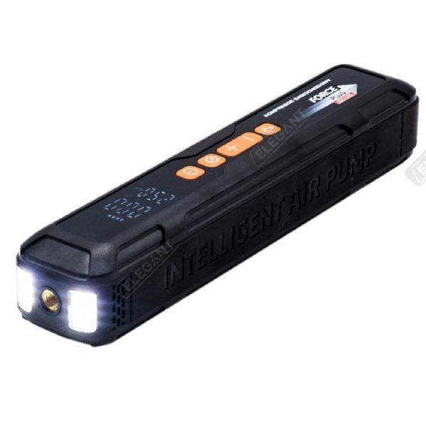Автомобільний компресор Бездротовий Force PLUS Повербанк 12V 6000 mAh 10Атм 4-режиму LED USB 5V-2.4A (EL100 015) 87033 фото