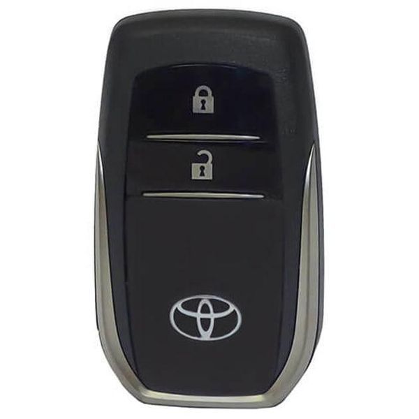 Чехол ключа Toyota Черный Хромированная окантовка (2 кнопки) TPU 96080 фото