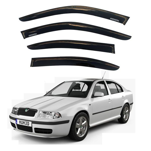 Дефлектори вікон Skoda Octavia (A4) Tour Liftback 1997-2011 Скотч 3M Voron Glass VS10896 фото