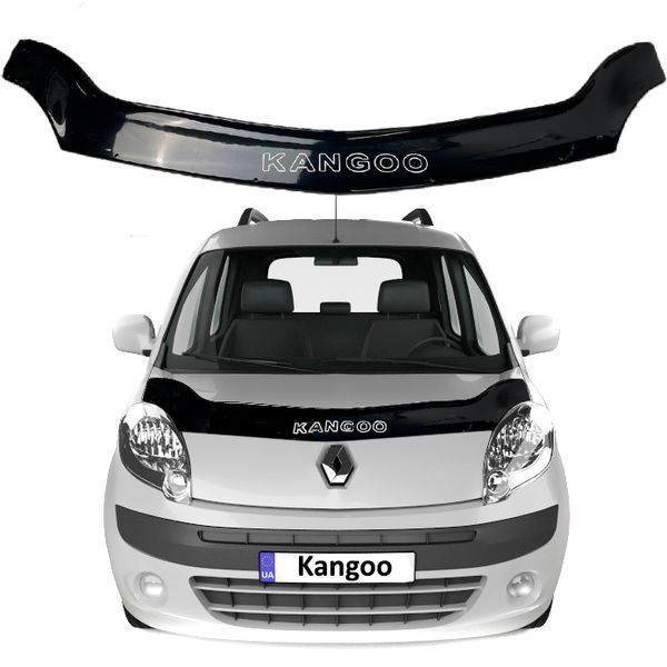 Дефлектор капота мухобійка Renault Kangoo II 2008-2013 Voron Glass MR11008 фото