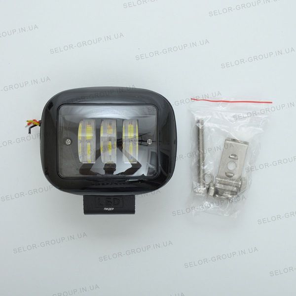 Додаткова LED фара Лінзована з ДХО 120х100х60 мм 45W 5W*3 53769 фото