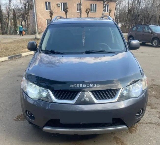 Дефлектор капоту мухобійка для Mitsubishi Outlander XL 2007-2009 доРестайлінг Євро Кріплення (Vip Tuning) MM30307 фото
