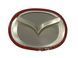 Эмблема решетки Mazda 3 (2013-2016г) черная Хром 117х95 мм под стеклом (на скотче) 95887 фото 2