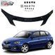 Дефлектор капота мухобойка Mazda 3 2003-2009 хэтчбек Евро Крепление (Vip Tuning) 4001 фото 1