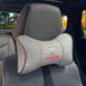 Подушка на підголівник з логотипом Toyota Екошкіра 3D Кольоровий лого Сірі-Сірий кант 1 шт 91580 фото