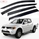 Дефлектори вікон вітровики HIC для Mitsubishi L 200 2006-2015 Оригінал (MI34) MI34 фото 1