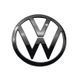 Эмблема решетки Volkswagen черная 142 мм пластик (на скотче) 95299 фото 1