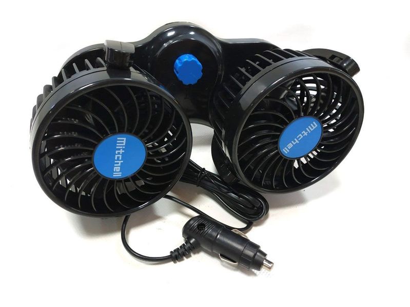 Автомобильный вентилятор Mitchell 12V на подставке два режима (HX-303) 44370 фото