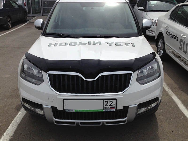 Дефлектор капота мухобойка Skoda Yeti 2013- 6913 фото