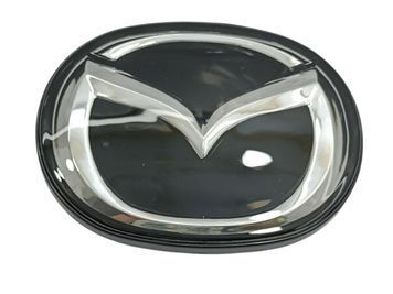 Емблема решітки Mazda 6 (2011-2016р) чорна+хром 141х112 мм під склом (на напрямних) 95888 фото