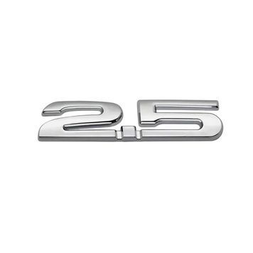 Эмблема надпись 2.5 для для Mazda Хром 80х20 мм металл (на скотче) 95687 фото