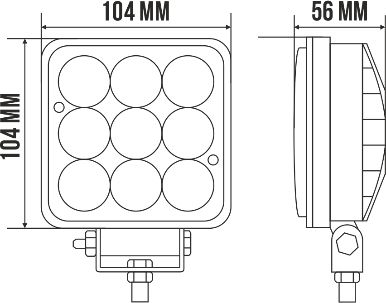 Светодиодная дополнительная LED фара БЕЛАВТО EPISTAR Линза Дальний свет Алюминиевый корпус (BOL0903L) BOL0210L фото