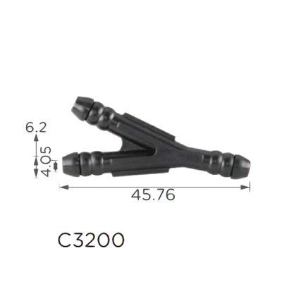 З’єднувач для трубок трійник d4, 05 6, 2 45, 76 мм (C3200) 67770 фото