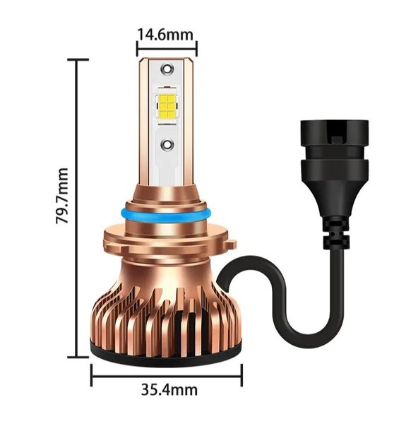 LED лампы автомобильные S7 Mini H3 55W (9600lm 6000K +400% IP67 DC9-24V) 63384 фото