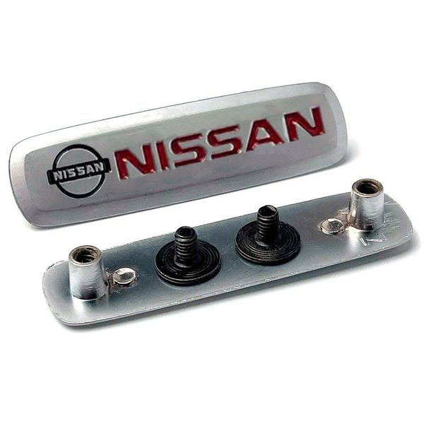 Емблема шильдик Nissan для автомобільних килимків Алюміній 1 шт 62261 фото