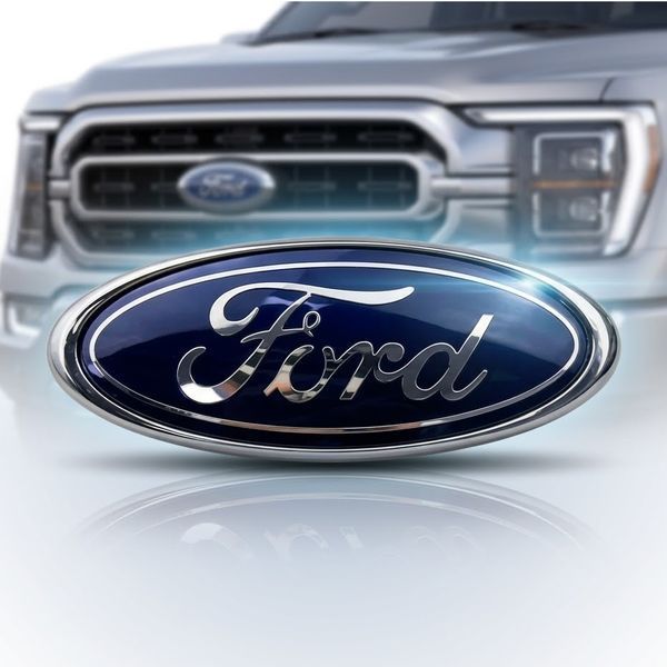Передня емблема Ford Transit 2006-2014 230х90 мм пластик на скотчі 3 напрямні (4562194, 4L34‑15402A16‑AC, CL34‑8B262‑BA, 2112336) 96025 фото
