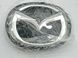 Эмблема решетки Mazda 6 (2011-2016г) черная Хром 141х112 мм под стеклом (на направляющих) 95888 фото 4