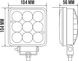 Светодиодная дополнительная LED фара БЕЛАВТО EPISTAR Линза Дальний свет Алюминиевый корпус (BOL0903L) BOL0210L фото 2