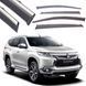 Дефлектори вікон вітровики Benke для Mitsubishi Pajero Sport / Montero 2016- Молдинг Нержавіюча сталь 3D (BMTPS1623-W/S) 90882 фото 1