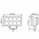 LED фара Brevia 10-30V 24W (8x3W) 1600Lm Spot Дальний свет Алюминиевый корпус (BOL0803L) 62372 фото 2