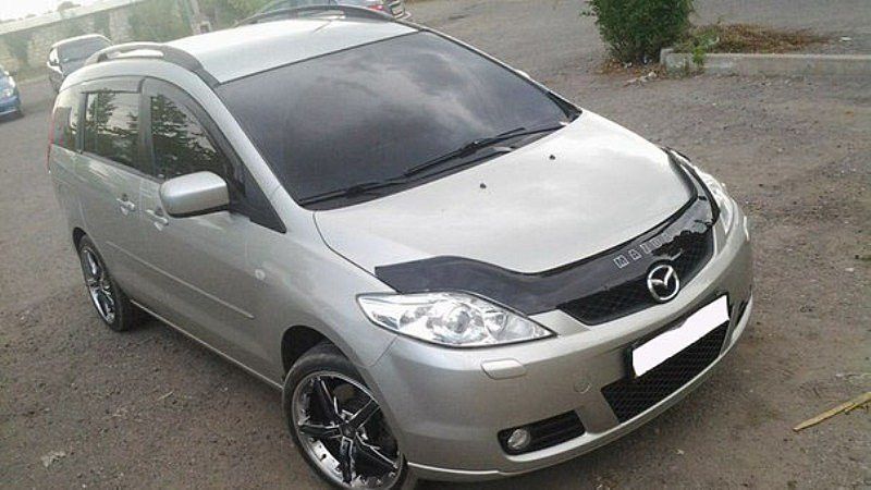 Дефлектор капоту мухобійка для Mazda 5 2005-2010 1516 фото