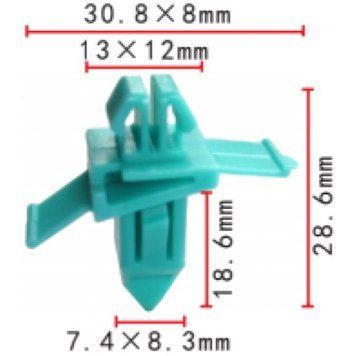 Кліпса кріплення молдингу Крило TOYOTA SUZUKI (7549160011 75491-60011 15808) C1091 73373 фото