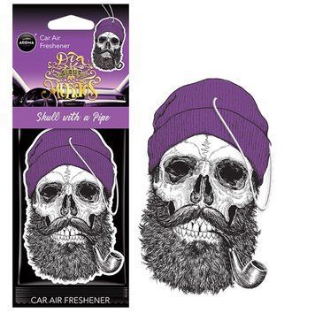Ароматизатор для авто Aroma Car Cellulose Dia Los Muertos Skull With A Pipe (10381) 64514 фото