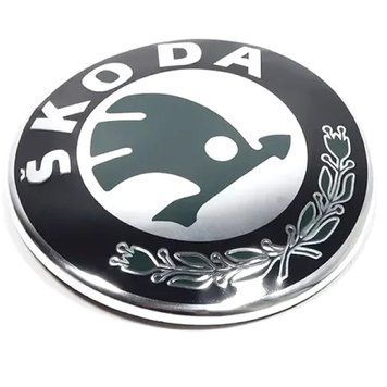Емблема Skoda вигнута на скотчі D88 мм (пр-во Польща) ПХ 172.53 88468 фото