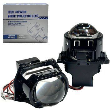 Автомобильные BI-LED линзы D3" дюйма D76 мм A6 55 / 65Вт 5500К 2 шт 94962 фото