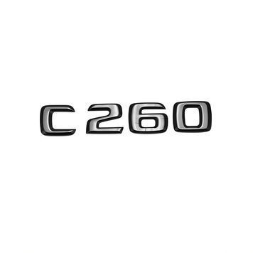 Емблема напис C260 для Mercedes-Benz C-Class чорна глянцева 135х23 мм пластик (на скотчі) 94701 фото
