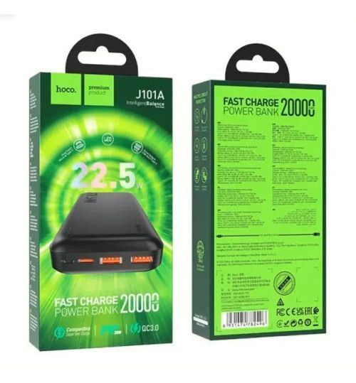 Power Bank Портативний Акумулятор Hoco J101A PD20W+QC3.0 (22.5W) 20000 mAh портативна батарея повербанк 2xUSB 100917 фото