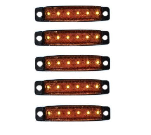 Габарит LED прямокутний 100х10 мм / 12/24V / 6 діодів / Помаранчевий 1 шт (MRT 104 K 010) 50300 фото