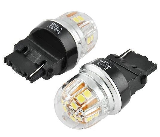 LED автолампа Brevia Spower 12/24V P27W 330Lm 15x2835SMD 6000K CANbus W2,5x16d 2 шт (10238X2) 10238X2 фото