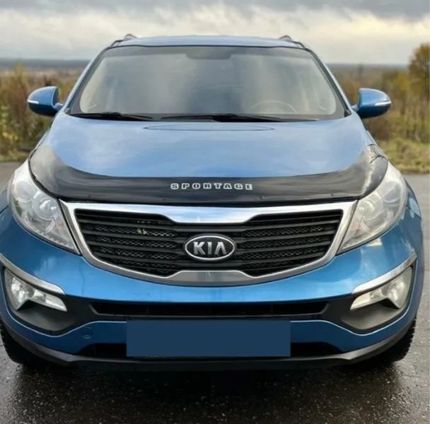 Дефлектор капоту мухобійка для Kia Sportage 2010-2015 Євро Кріплення (Vip Tuning) KA20 1799 фото