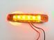 Габарит LED прямокутний 100х10 мм / 12/24V / 6 діодів / Помаранчевий 1 шт (MRT 104 K 010) 50300 фото 2