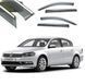 Дефлектори вікон вітровики Benke для Volkswagen Passat B6 / B7 Седан Europe Хром Молдинг Із Нержавіючої Сталі 3D 32187 фото