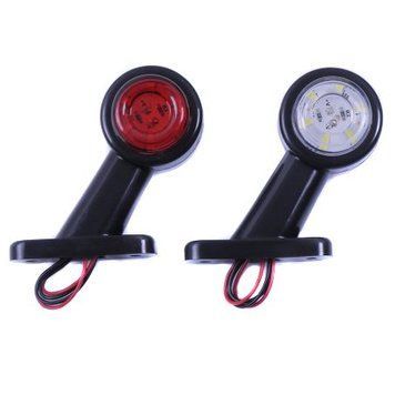 Габаритные огни LED для грузовиков Рожки 12/24V STAR 12 Диодов Косой 8 см 2 шт 62303 фото