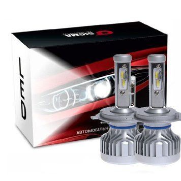LED лампи автомобільні T5 SIGMA + шторка H4 вентилятор 4000Lm/CSP/35W/5000K/IP65/9-32V 2шт 54518 фото