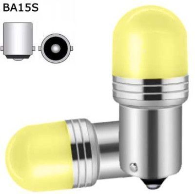 Автолампа светодиодная LED 12/24V T25 6W Матовая (BA15s) Желтый Свет 1 шт №56 65910 фото