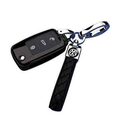 Чехол ключа Volkswagen черный черный ремешок (3 кнопки) 94800 фото