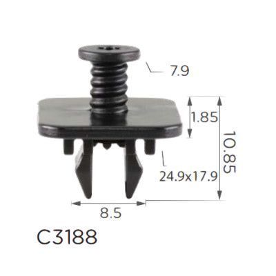 Кліпса Volkswagen, Audi, Seat, Skoda (WHT005263, WHT-005-263) (C3188) 74079 фото